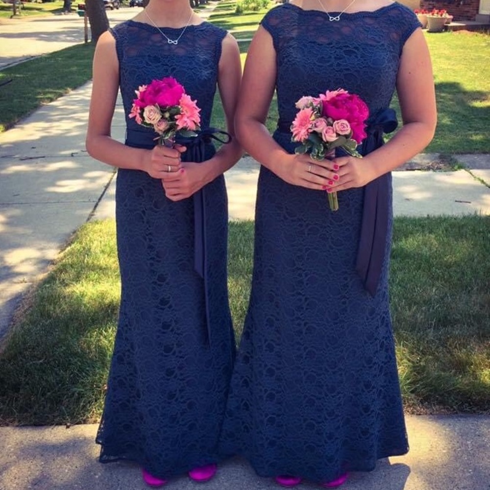 2 Dark Gray Bridesmaids Dresses